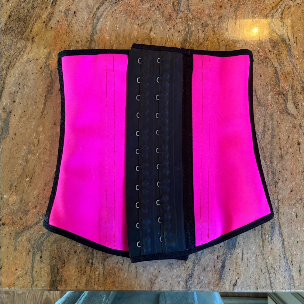 Society Pink and Black Hourglass Corset